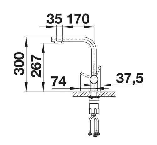 Bateria BLANCO Fontas II 526157 Czarny