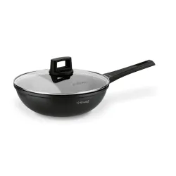 Patelnia / Wok nieprzywierający z pokrywką STARKE PRO TAYLOR MARBLE 28 cm