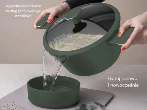 Zestaw patelni i garnków BERLINGER HAUS Matte Green BH 8208N (15 elementów)