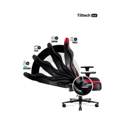 Fotel Diablo Chairs X-Player 2.0 Normal Size Gamingowy do 160kg Skóra ECO Tkanina Karmazynowo-antracytowy