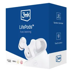 Słuchawki bezprzewodowe 3mk LifePods Dokanałowe Bluetooth 5.3 Biały