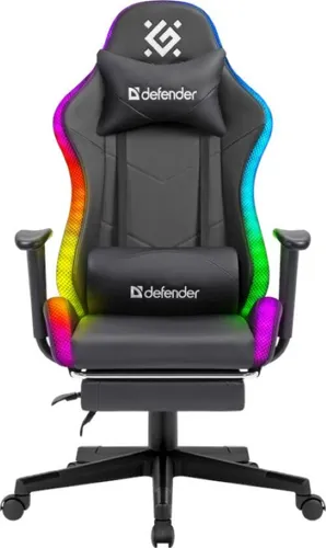 Fotel DEFENDER Watcher RGB Czarny