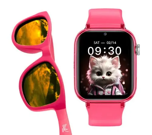 Smartwatch Maxcom FW59 Kiddo LTE Różowy + okulary Real Shades