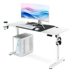 Biurko Diablo Chairs X-Tensio 1400 140cm Regulacja wysokości Biały