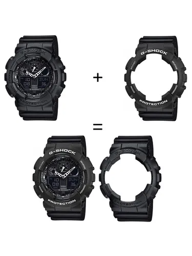 Casio Zegarek SET GA-100-1A1ER + BEZEL 10508136 + PASEK 10347688