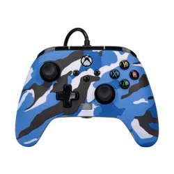 Проводной геймпад PowerA Enhanced Blue Camo для Xbox Series X/S, Xbox One, ПК