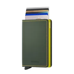 RFID Cüzdan Koruma Gizli Slimwallet Mat-yeşil / kireç