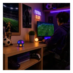 Głośnik Bluetooth Musicmate MM-SB40-N FootballWave LED 5W Niebieski