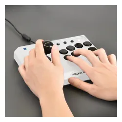 Kontroler Hori SPF-038U Fighting Stick Mini do PC PS5 PS4 Przewodowy Biały