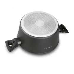 Garnek aluminiowy nieprzywierający z pokrywką STARKE PRO DARK 28 cm