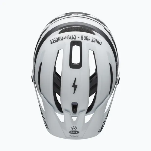 Kask rowerowy Bell Sixer Integrated MIPS fasthouse stripes matte white/black
