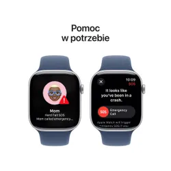 Apple Watch 10 GPS 42mm koperta z aluminium (srebrny) + pasek sportowy rozmiar M/L (denim) (CPO)