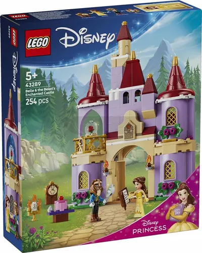 LEGO Disney 43289 Zaczarowany zamek Pięknej i Bestii, zestaw klocków 5+