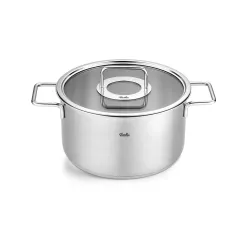 FISSLER Pure Collection 5,7 l - garnek ze stali nierdzewnej ze szklaną pokrywką