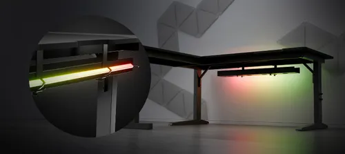 Biurko gamingowe narożne GENESIS Holm Modular 160 Czarny