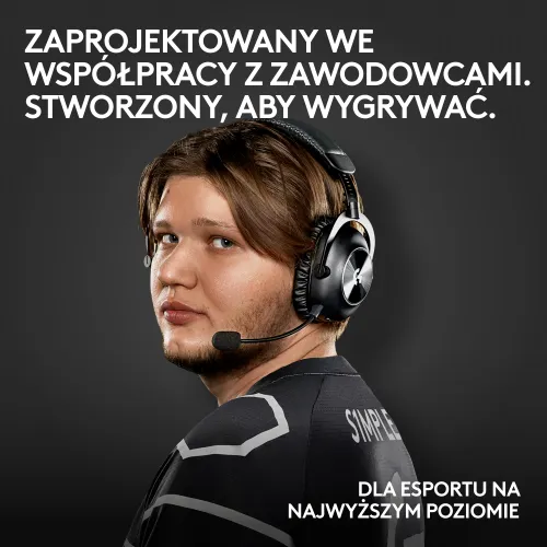 Słuchawki bezprzewodowe z mikrofonem Logitech G Pro X2 Lightspeed Nauszne Czarny