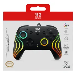 Pad Turtle Beach Afterglow Wave Wired RGB Gaming Controller do Nintendo Switch 2 Przewodowy Czarny