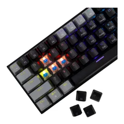 Klawiatura gamingowa White Shark Wakizashi Blue przewodowa mechaniczna podświetlana czarno-szara