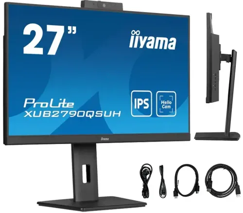 Monitor iiyama ProLite XUB2790QSUH-B1 z kamerą 27" 2K IPS 100Hz 0,4ms