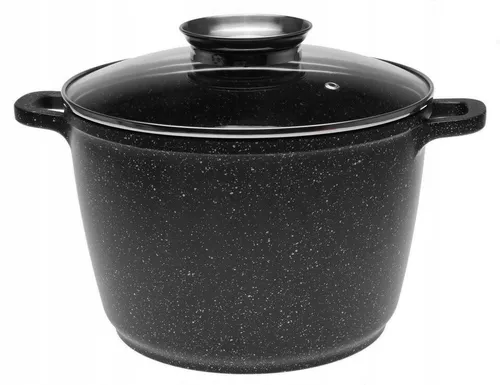 Garnek ceramiczny marmurowy duży kociołek głęboki wysoki 21l 36cm 4072