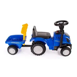 Jeździk traktor z przyczepką New Holland jeździdełko dla dziecka pojazd 12M+ niebieski