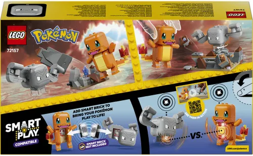 LEGO 72157 Pokémon SMART Play Charmander i Geodude — starcie w jaskini