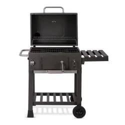 Grill węglowy ogrodowy Berdsen BD-891 komin żeliwny ruszt z pokrywą popielnik + termometr