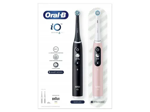 Oral - B магнитная зубная щетка iO Series 6 Duo 2 шт. Pink / Black