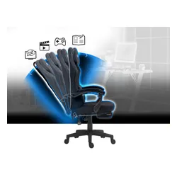 Fotel COBRA Player 5.0 CRF53BK Czarny + podnóżek