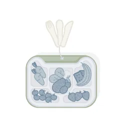 Dzielony lunchbox Monbento MB WONDER 950 ml - green bear