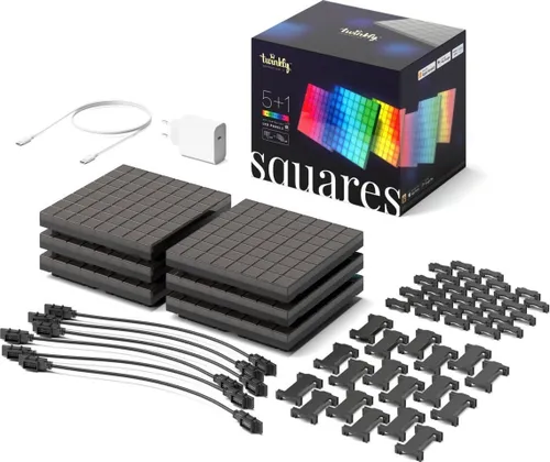 Twinkly Twinkly Squares Combo Pack 6 Blocks (1 master + 5 extension) RGB LED modułowe panele dekoracyjne