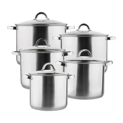 Garnek ze stali nierdzewnej z pokrywką FABIO 10,5 l