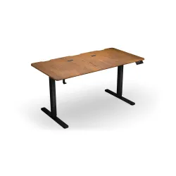 Biurko Endorfy Atlas L Electric Dark Wood 150cm Regulacja wysokości Ciemne drewno