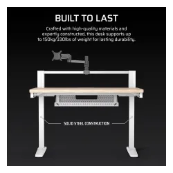 Biurko Corsair Platform:4 Standardowy 120cm Drewno bejcowane na kolor jasnej sosny