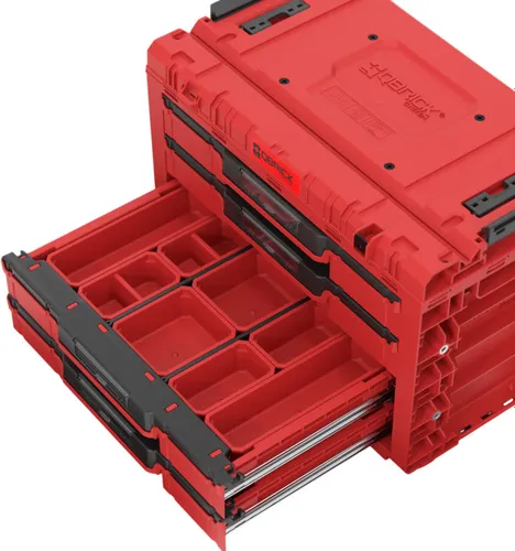 Skrzynka narzędziowa QBRICK System Prime Drawer 4 Toolbox Expert Red Ultra HD Custom