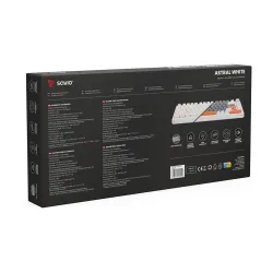 Klawiatura magnetyczna Savio ASTRAL Outemu White Jade 3 kolory keycapów Biały