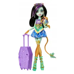 LALKA MONSTER HIGH STRASZYSEKRETY S7 Jinafire Long wakacje zestaw z walizką