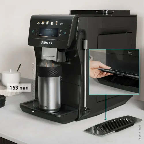 Ekspres Siemens EQ600 iAroma Piano Black TP601E19 Szerokość 28,1cm