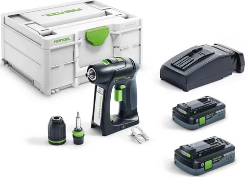 Festool C 18 HPC 4.0 ve-Plus 18V Akülü Matkap Tornavidası 2 x Akülü 4ah