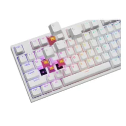 Klawiatura mechaniczna Genesis Thor 404 US RGB Outemu Peach Silent Biały