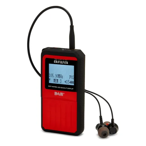 Radioodbiornik Aiwa RD-20DAB/RD Radio FM DAB Czerwony