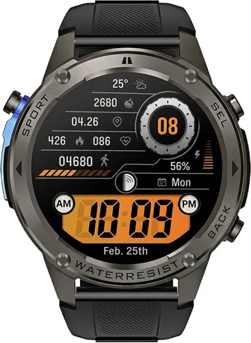 Smartwatch LUNA Veles GPS Stalowy