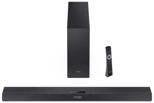 Soundbar SHARP HT-SBW320 Czarny 2.1-kanałowy, Bezprzewodowy Subwoofer, HDMI eARC, Dolby Atmos, Bluetooth, Korektor EQ