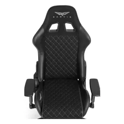 Fotel GAMVIS Phantom Large Czarny (białe elementy)
