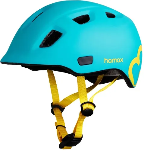 Kask rowerowy HAMAX Thundercap Turkusowo-żółty dla Dzieci (rozmiar 52-56)