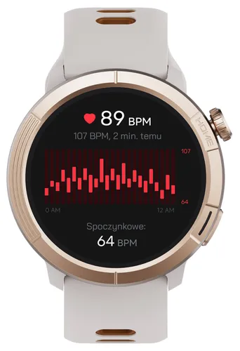 Smartwatch STELIO Activ Pro AI GPS 46mm Tytan Złoty