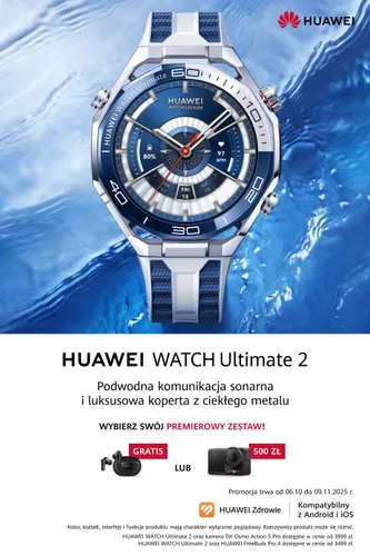 Smartwatch HUAWEI Watch Ultimate 2 Srebrno-niebieski