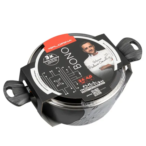 Garnek aluminiowy z pokrywką FLORINA BONO 4 l