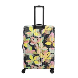 Большой жесткий чемодан Travelite Cruise Trolley L Print - yellow orchid