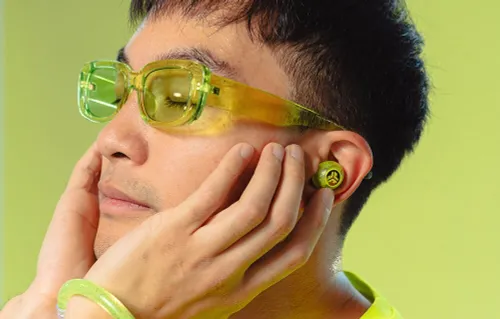 Słuchawki dokanałowe JLAB Go Pop ANC Żółto-przezroczysty